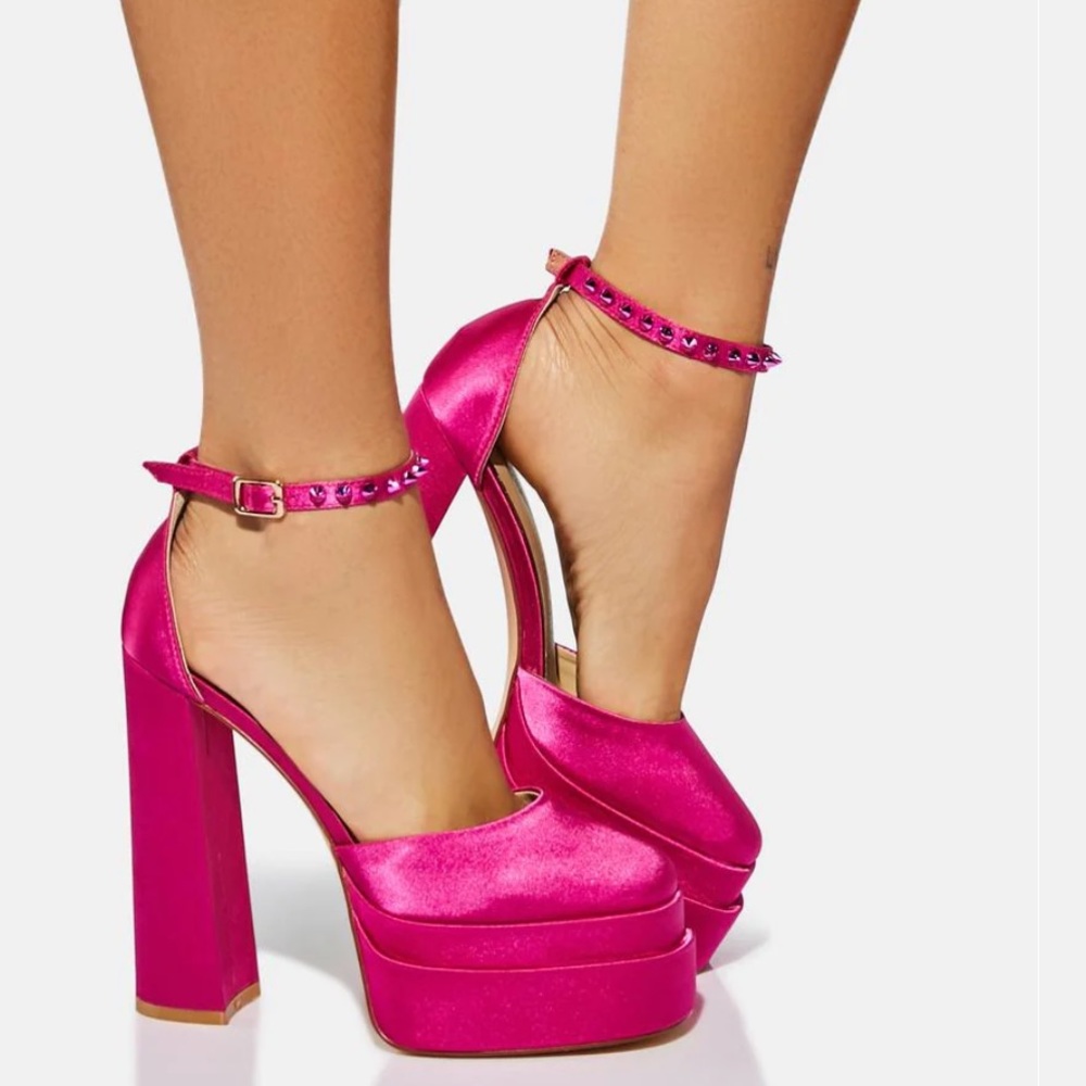 Azalea Wang BARBIE Pink Penelope Platform Heels - Picture 9 of 9